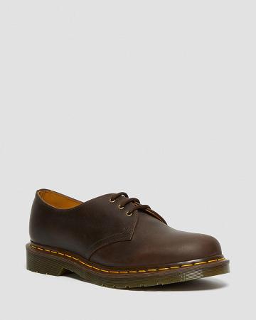 Dr Martens 1461 Crazy Horse Læder Oxford Sko Dame Brune | DK 346TCE